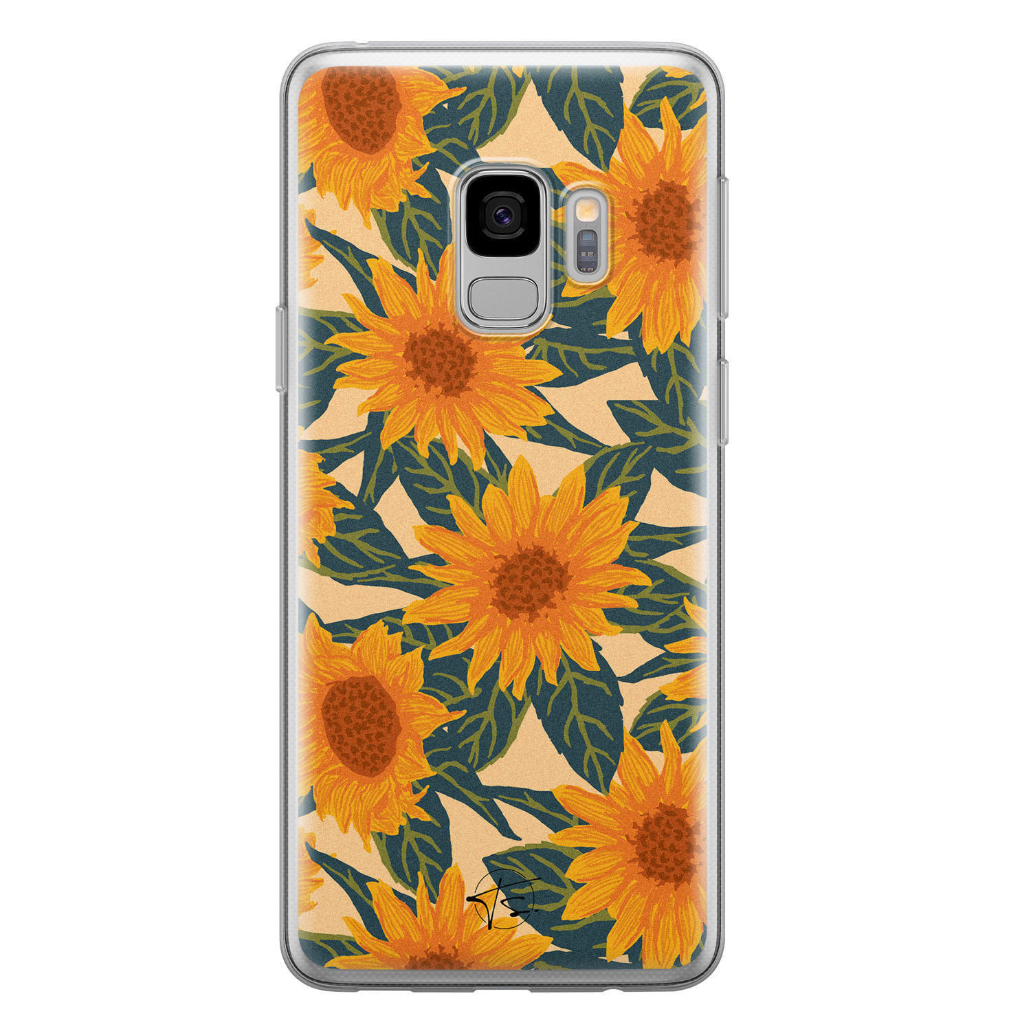 Telefoonhoesje Store Samsung Galaxy S9 siliconen hoesje - Zonnebloemen