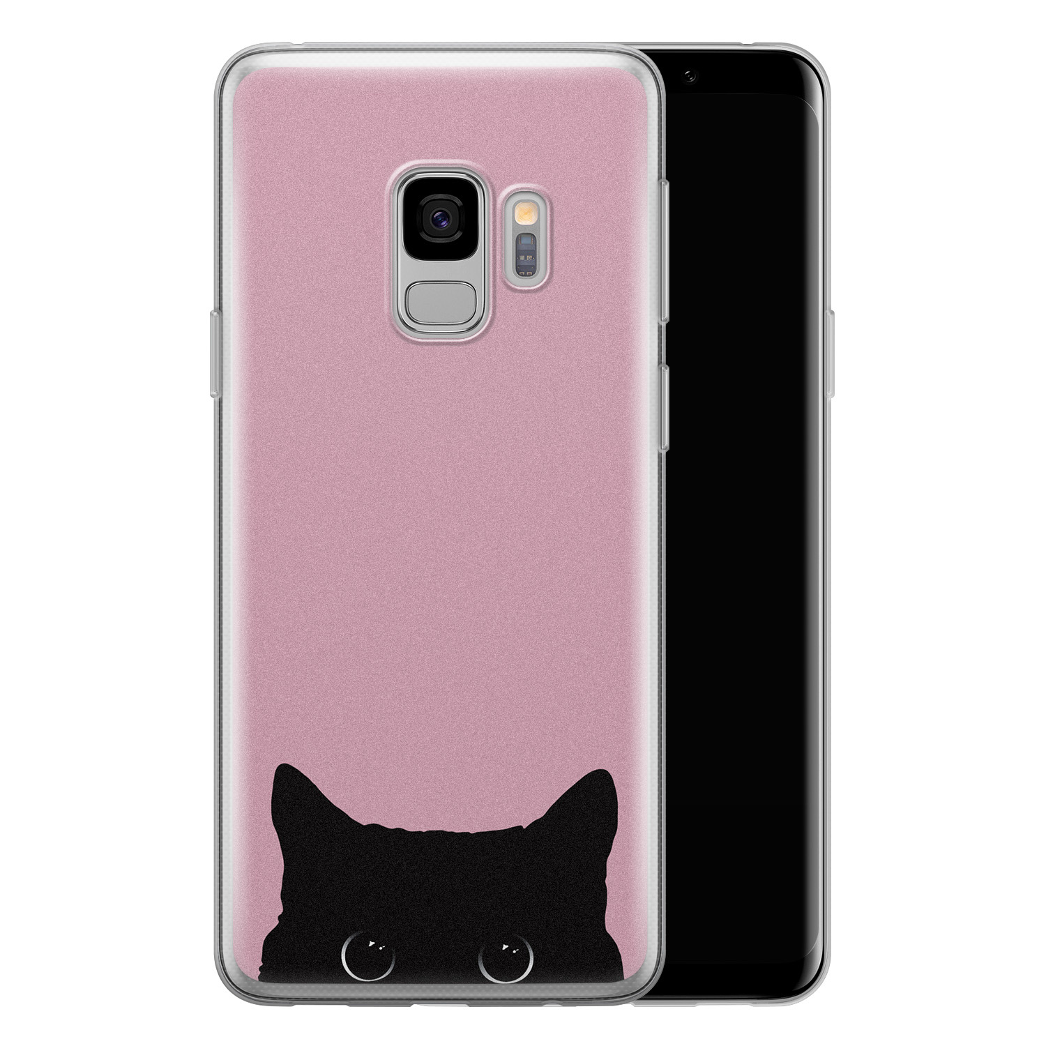 Telefoonhoesje Store Samsung Galaxy S9 siliconen hoesje - Zwarte kat