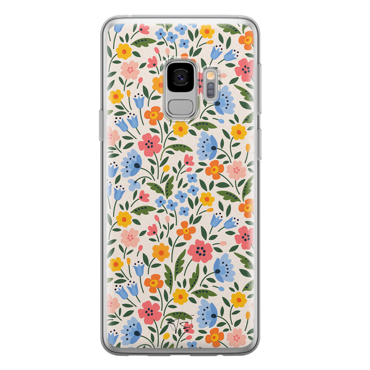 Telefoonhoesje Store Samsung Galaxy S9 siliconen hoesje - Romantische bloemen