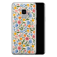 Telefoonhoesje Store Samsung Galaxy S9 siliconen hoesje - Romantische bloemen