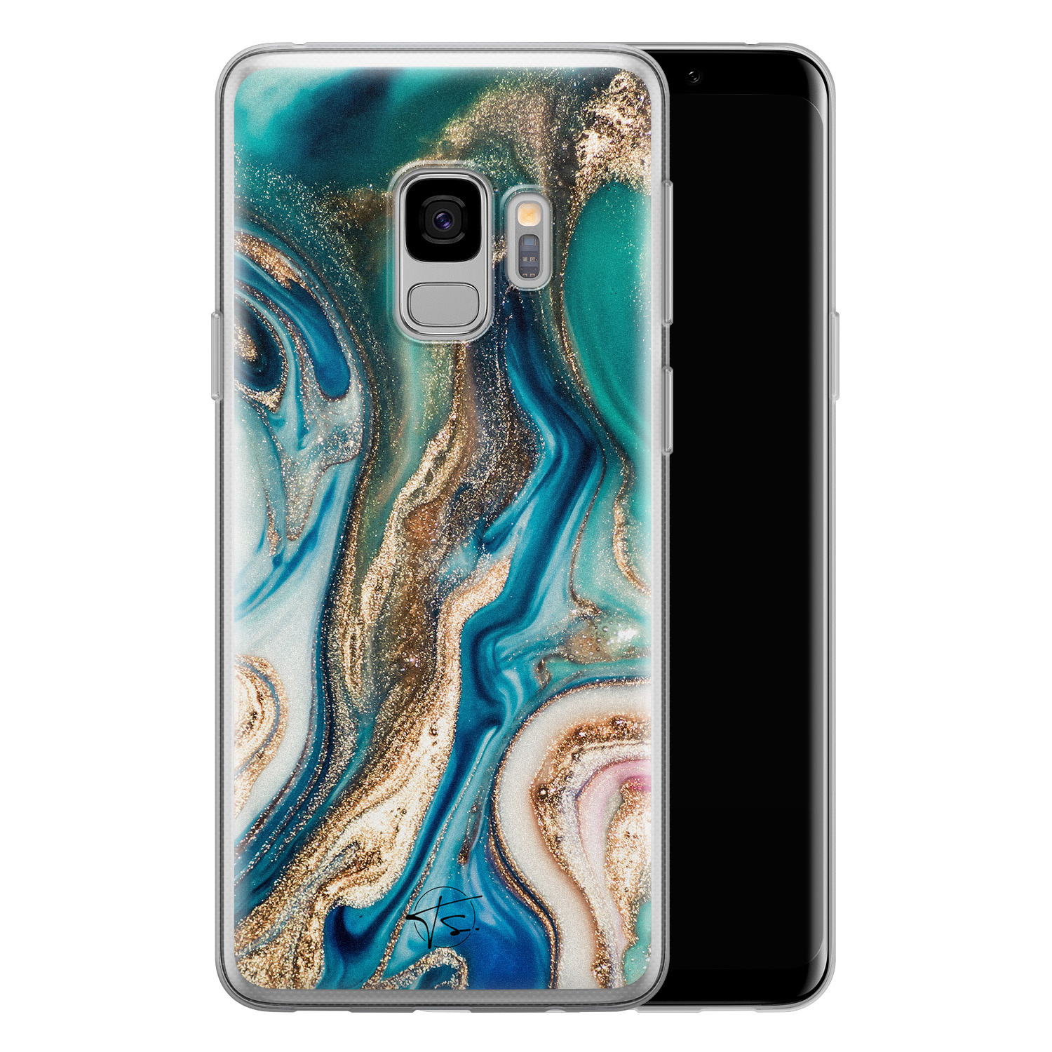 Bloeien verbinding verbroken Interactie Samsung Galaxy S9 siliconen hoesje - Magic marble - Telefoonhoesje Store