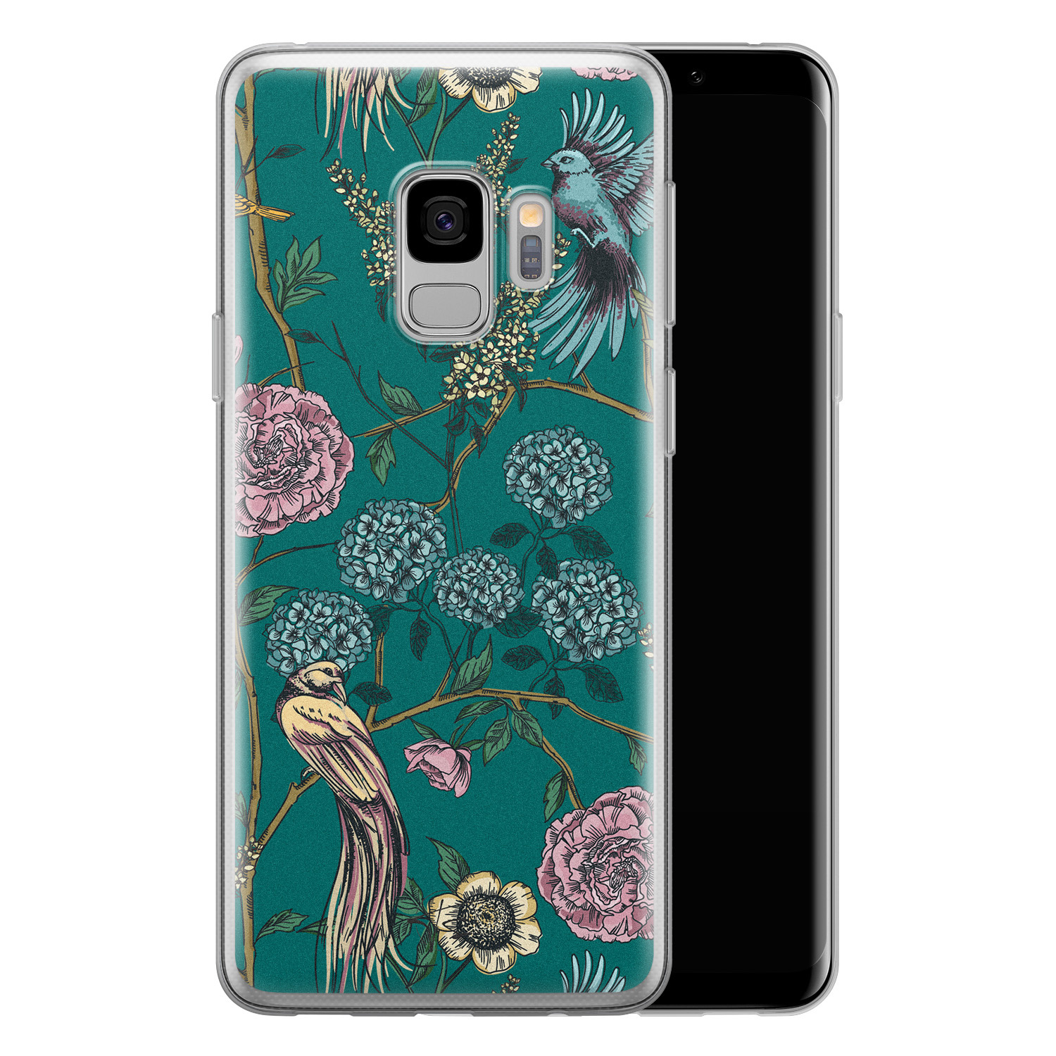 Telefoonhoesje Store Samsung Galaxy S9 siliconen hoesje - Bloomy birds