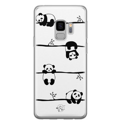 Telefoonhoesje Store Samsung Galaxy S9 siliconen hoesje - Panda