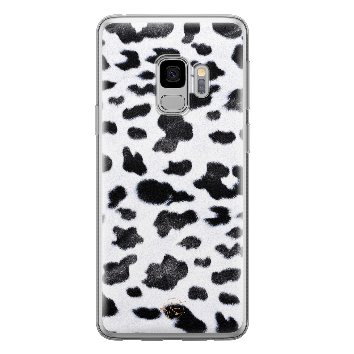 Telefoonhoesje Store Samsung Galaxy S9 siliconen hoesje - Koeienprint