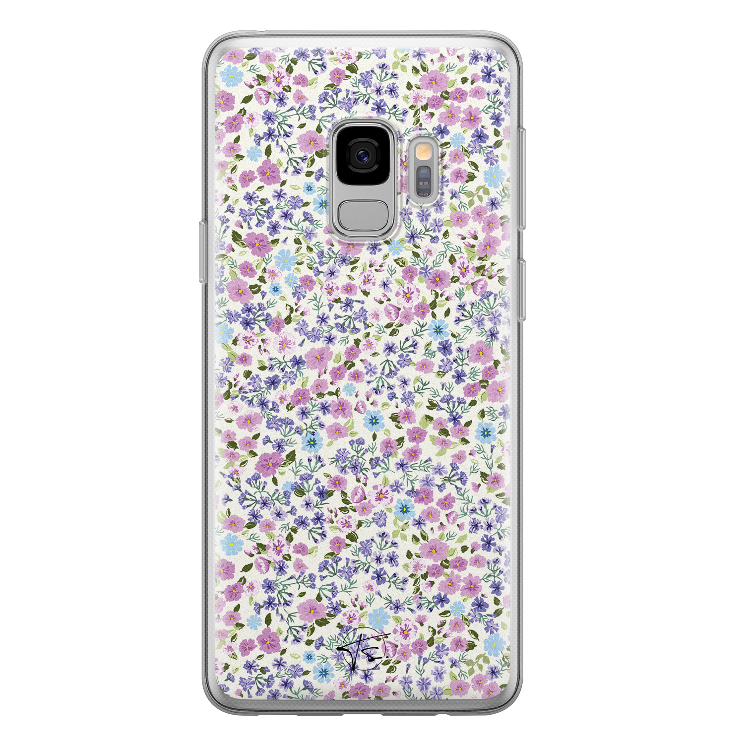 Telefoonhoesje Store Samsung Galaxy S9 siliconen hoesje - Purple Garden