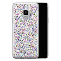 Telefoonhoesje Store Samsung Galaxy S9 siliconen hoesje - Purple Garden