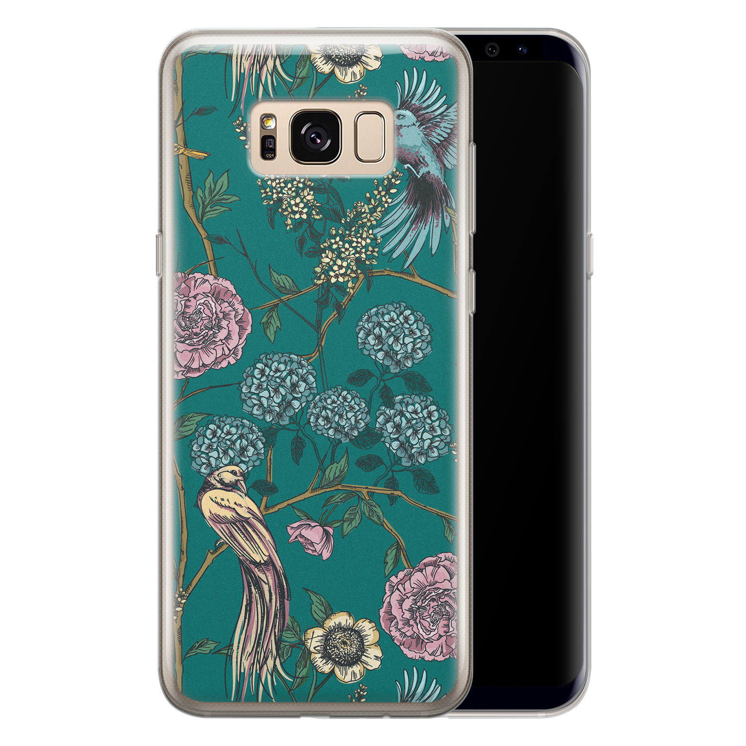 Telefoonhoesje Store Samsung Galaxy S8 siliconen hoesje - Bloomy birds