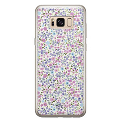 Telefoonhoesje Store Samsung Galaxy S8 siliconen hoesje - Purple Garden