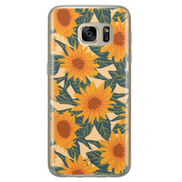 Telefoonhoesje Store Samsung Galaxy S7 siliconen hoesje - Zonnebloemen