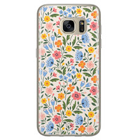 Telefoonhoesje Store Samsung Galaxy S7 siliconen hoesje - Romantische bloemen