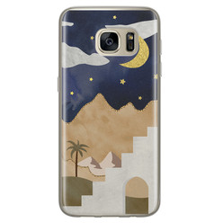 Leuke Telefoonhoesjes Samsung Galaxy S7 siliconen hoesje - Desert night