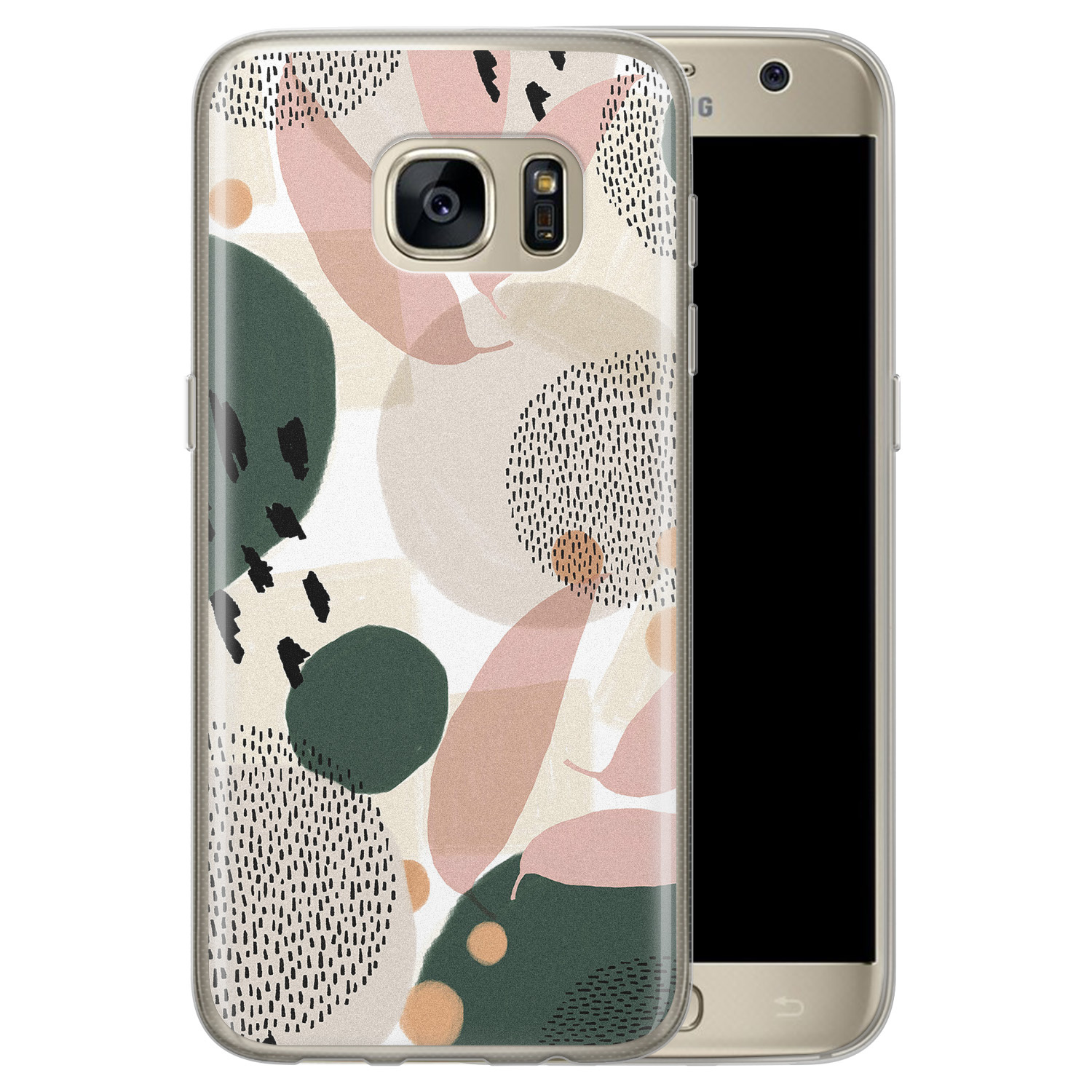 Leuke Telefoonhoesjes Samsung Galaxy S7 siliconen hoesje - Abstract print