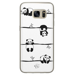 Telefoonhoesje Store Samsung Galaxy S7 siliconen hoesje - Panda