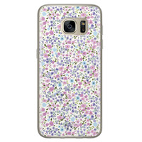 Telefoonhoesje Store Samsung Galaxy S7 siliconen hoesje - Purple Garden