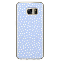 Telefoonhoesje Store Samsung Galaxy S7 siliconen hoesje - Purple dots