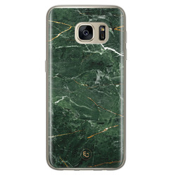 ELLECHIQ Samsung Galaxy S7 siliconen hoesje - Marble jade green