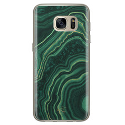 Telefoonhoesje Store Samsung Galaxy S7 siliconen hoesje - Agate groen