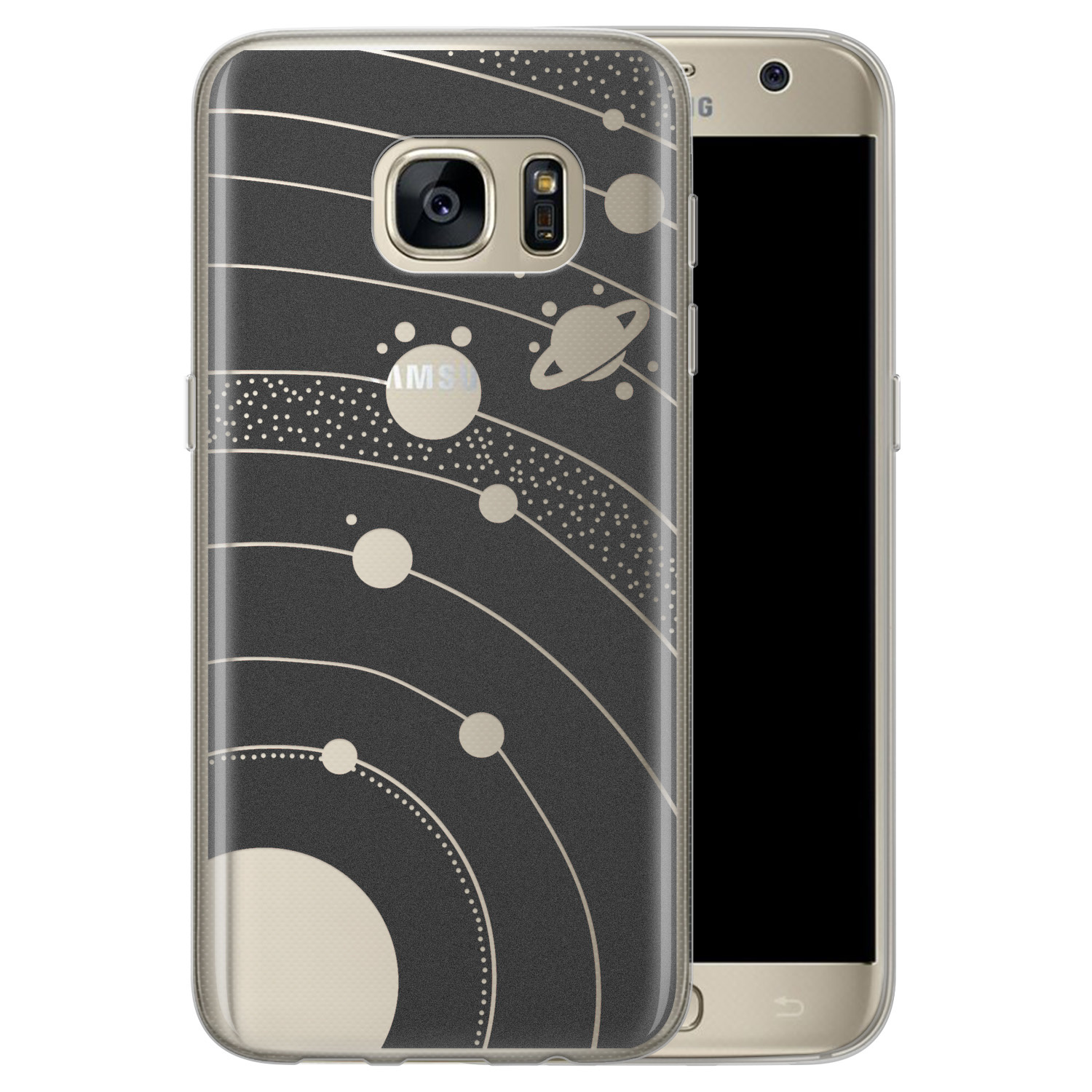 Telefoonhoesje Store Samsung Galaxy S7 siliconen hoesje - Universe space