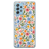 Telefoonhoesje Store Samsung Galaxy A52 siliconen hoesje - Romantische bloemen