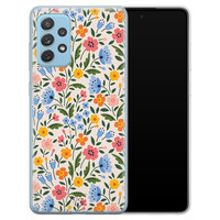 Telefoonhoesje Store Samsung Galaxy A52 siliconen hoesje - Romantische bloemen