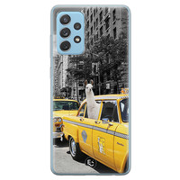 ELLECHIQ Samsung Galaxy A52 siliconen hoesje - Lama in taxi