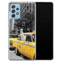 ELLECHIQ Samsung Galaxy A52 siliconen hoesje - Lama in taxi