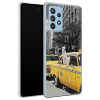 ELLECHIQ Samsung Galaxy A52 siliconen hoesje - Lama in taxi