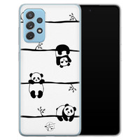 Telefoonhoesje Store Samsung Galaxy A52 siliconen hoesje - Panda