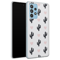 Leuke Telefoonhoesjes Samsung Galaxy A52 siliconen hoesje - Cactus love