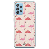 Telefoonhoesje Store Samsung Galaxy A52 siliconen hoesje - Flamingo