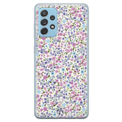 Telefoonhoesje Store Samsung Galaxy A52 siliconen hoesje - Purple Garden