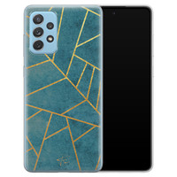 Telefoonhoesje Store Samsung Galaxy A52 siliconen hoesje - Abstract blauw