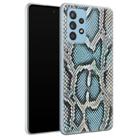 ELLECHIQ Samsung Galaxy A52 siliconen hoesje - Baby Snake blue