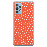 Telefoonhoesje Store Samsung Galaxy A52 siliconen hoesje - Orange dots