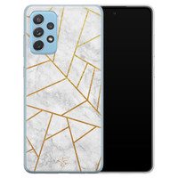 Telefoonhoesje Store Samsung Galaxy A52 siliconen hoesje - Geometrisch marmer