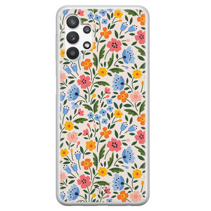 Mooie Telefoonhoesjes Samsung Galaxy A32 5G siliconen hoesje - Romantische bloemen