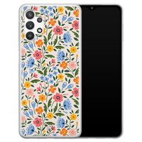 Telefoonhoesje Store Samsung Galaxy A32 5G siliconen hoesje - Romantische bloemen