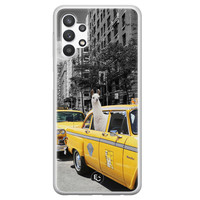 ELLECHIQ Samsung Galaxy A32 5G siliconen hoesje - Lama in taxi