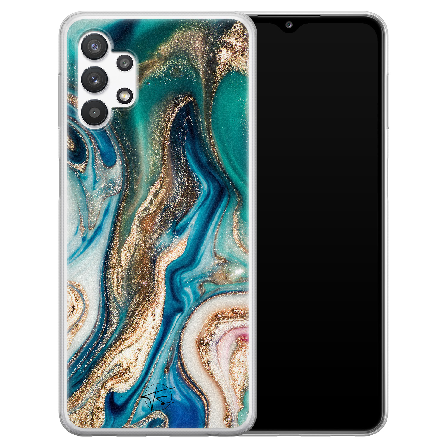 Telefoonhoesje Store Samsung Galaxy A32 5G siliconen hoesje - Magic marble