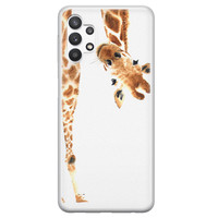 Leuke Telefoonhoesjes Samsung Galaxy A32 5G siliconen hoesje - Giraffe peekaboo