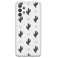 Leuke Telefoonhoesjes Samsung Galaxy A32 5G siliconen hoesje - Cactus love