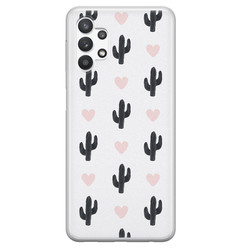 Leuke Telefoonhoesjes Samsung Galaxy A32 5G siliconen hoesje - Cactus love