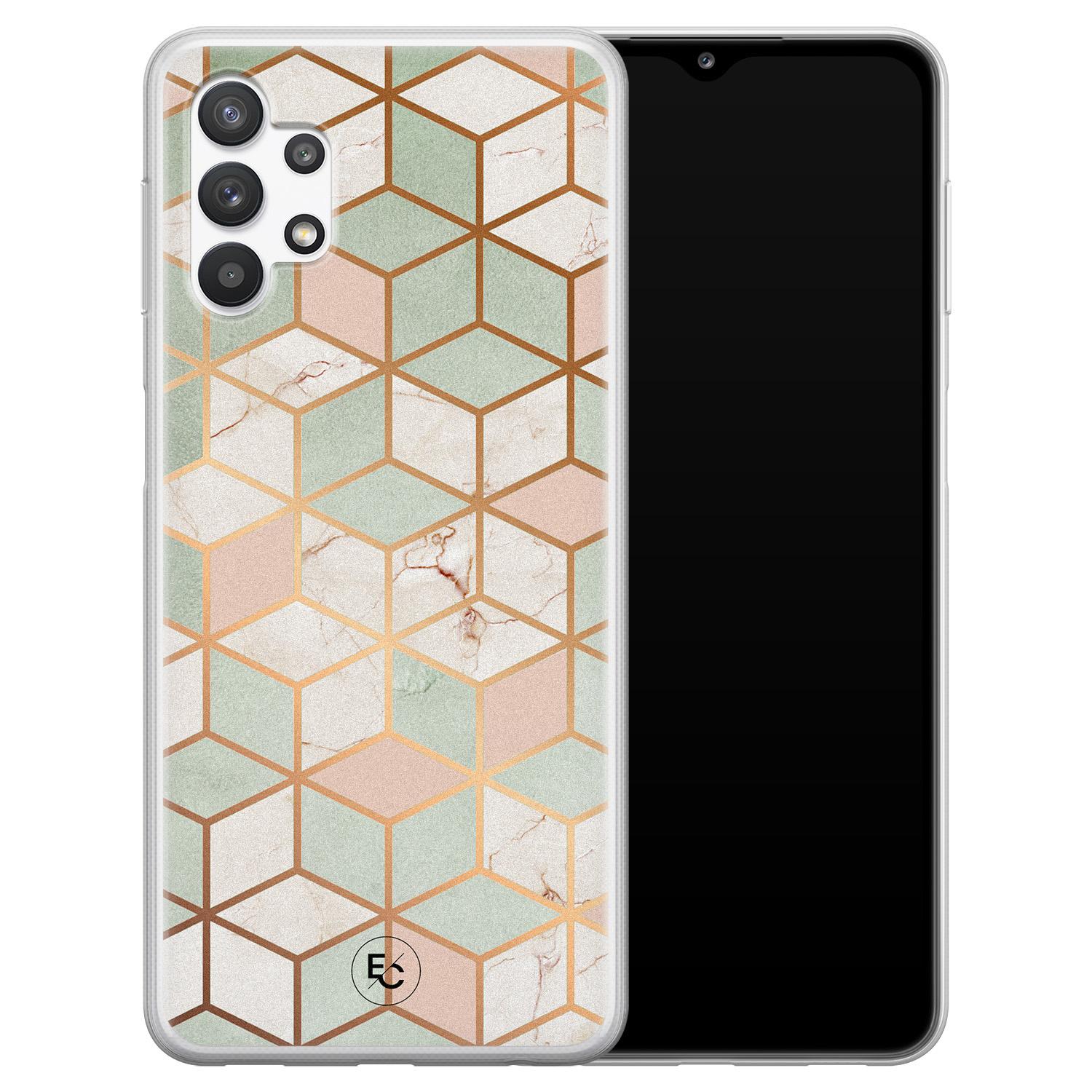 Mooie Telefoonhoesjes Samsung Galaxy A32 5G siliconen hoesje - Pastel Kubus