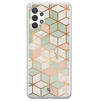 ELLECHIQ Samsung Galaxy A32 5G siliconen hoesje - Pastel Kubus