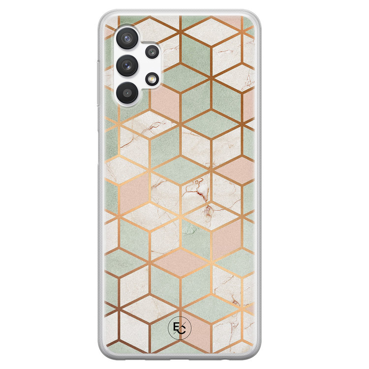 Mooie Telefoonhoesjes Samsung Galaxy A32 5G siliconen hoesje - Pastel Kubus
