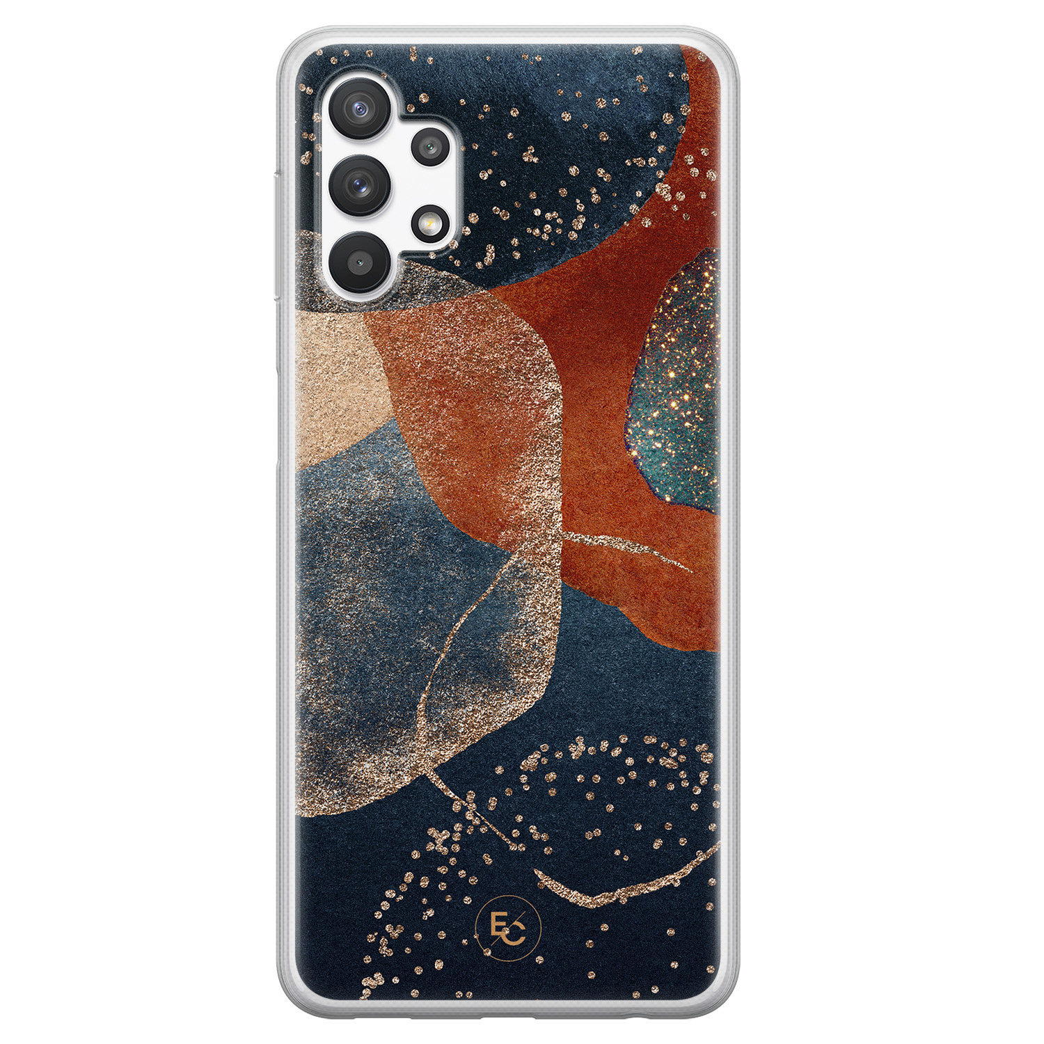 Mooie Telefoonhoesjes Samsung Galaxy A32 5G siliconen hoesje - Abstract Terracotta