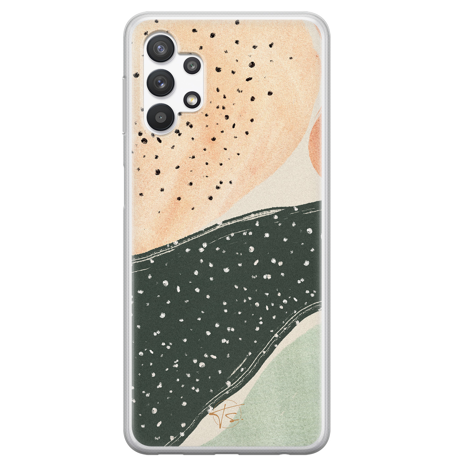 Telefoonhoesje Store Samsung Galaxy A32 5G siliconen hoesje - Abstract peach