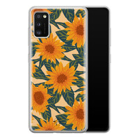Telefoonhoesje Store Samsung Galaxy A41 siliconen hoesje - Zonnebloemen