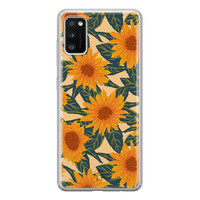 Telefoonhoesje Store Samsung Galaxy A41 siliconen hoesje - Zonnebloemen