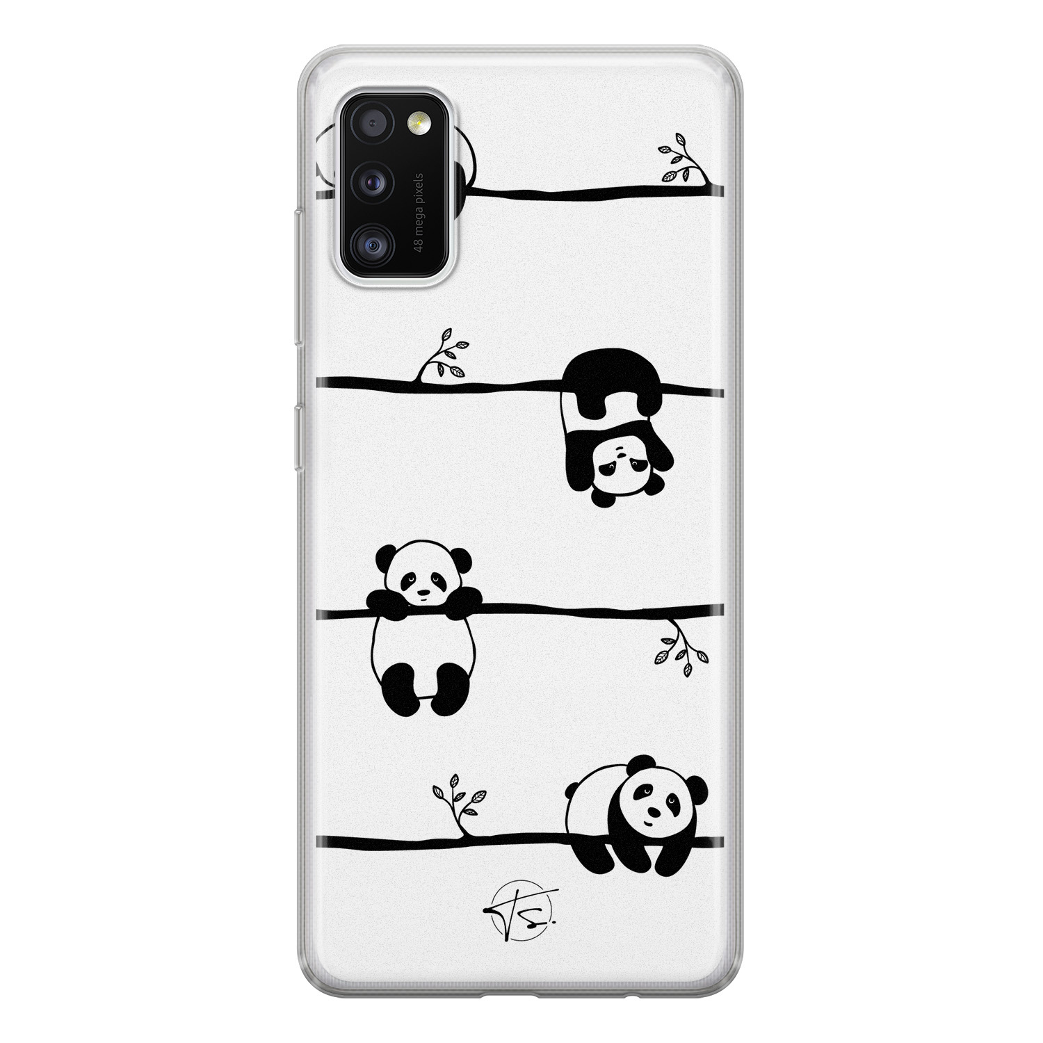 Telefoonhoesje Store Samsung Galaxy A41 siliconen hoesje - Panda